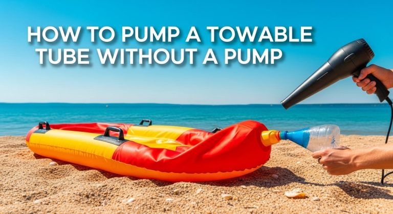 How to Pump a Towable Tube Without a Pump