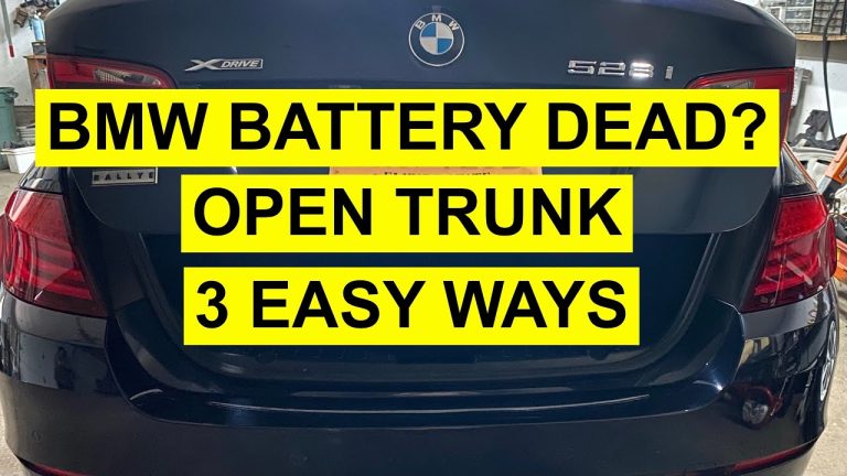 How to Open a Bmw Trunk With a Dead Battery