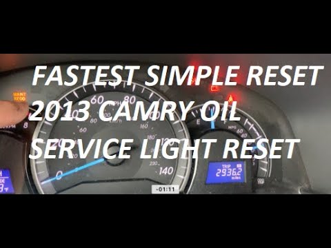 How to Reset Maintenance Light on 2013 Toyota Camry