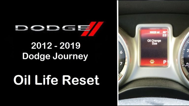 How to Reset Oil Change Light Dodge Journey