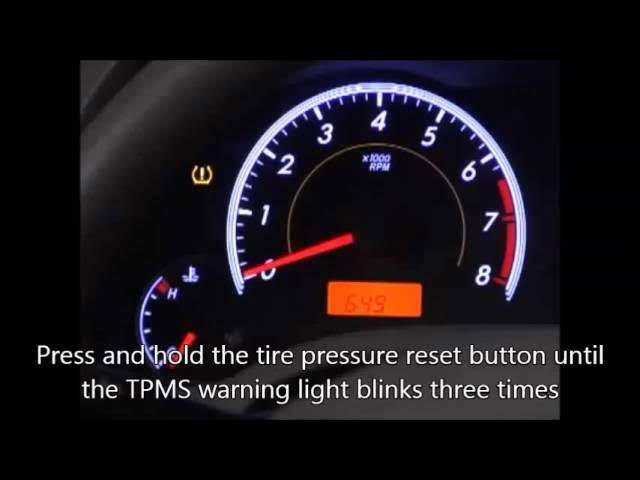 How to Reset Tire Pressure Light Toyota Camry