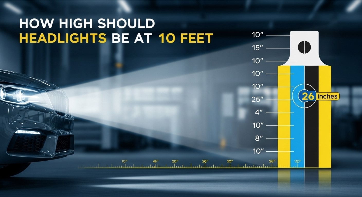 How High Should Headlights Be at 10 Feet